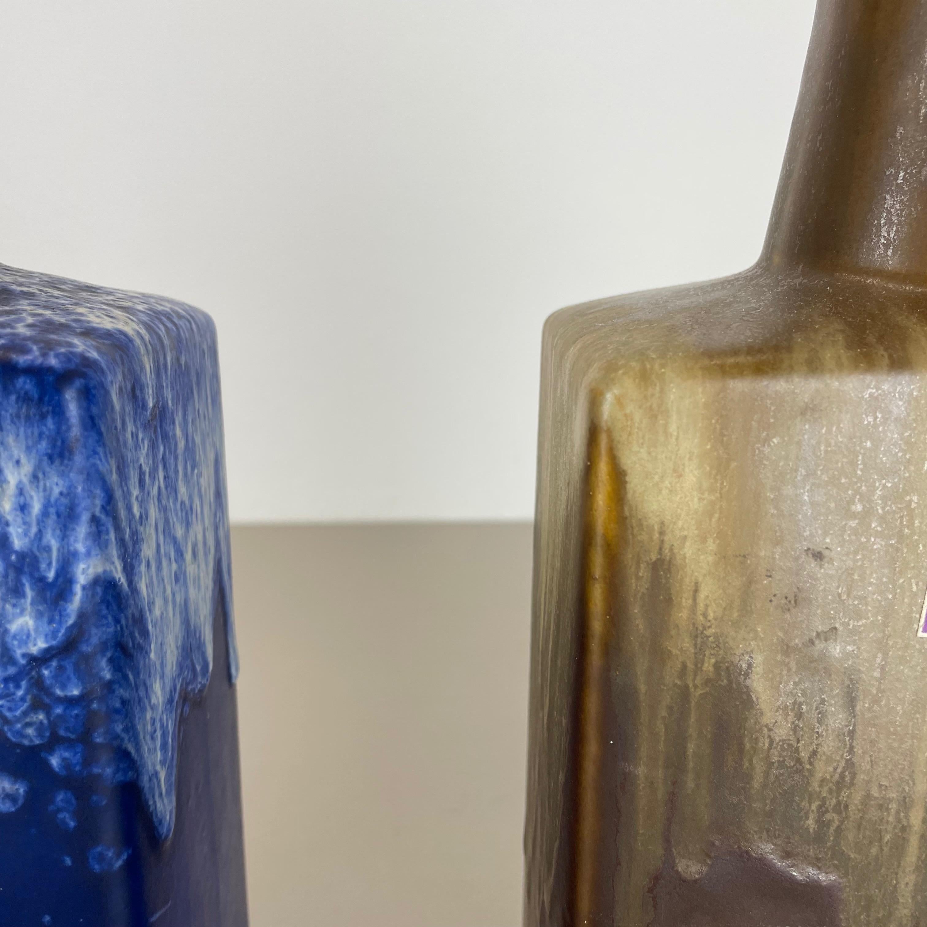 Set von zwei Fat Lava-Vasen aus Keramik im Vintage-Stil von Scheurich, Deutschland, 1970er Jahre im Angebot 6