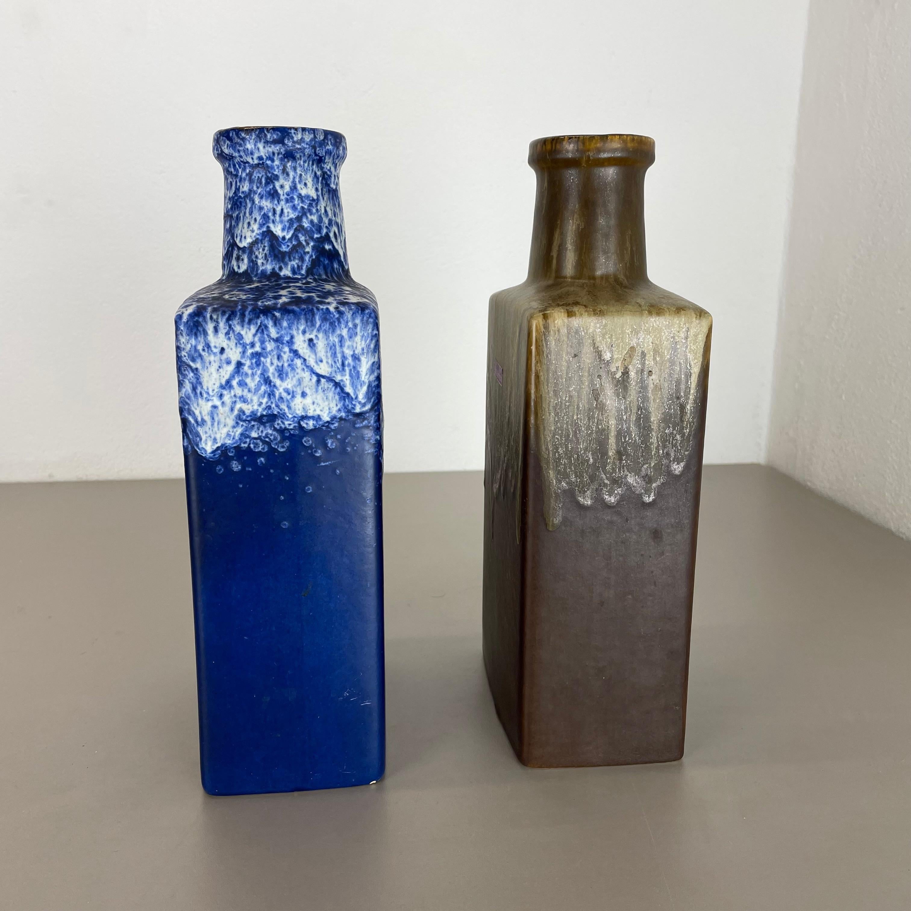 Set von zwei Fat Lava-Vasen aus Keramik im Vintage-Stil von Scheurich, Deutschland, 1970er Jahre (Moderne der Mitte des Jahrhunderts) im Angebot