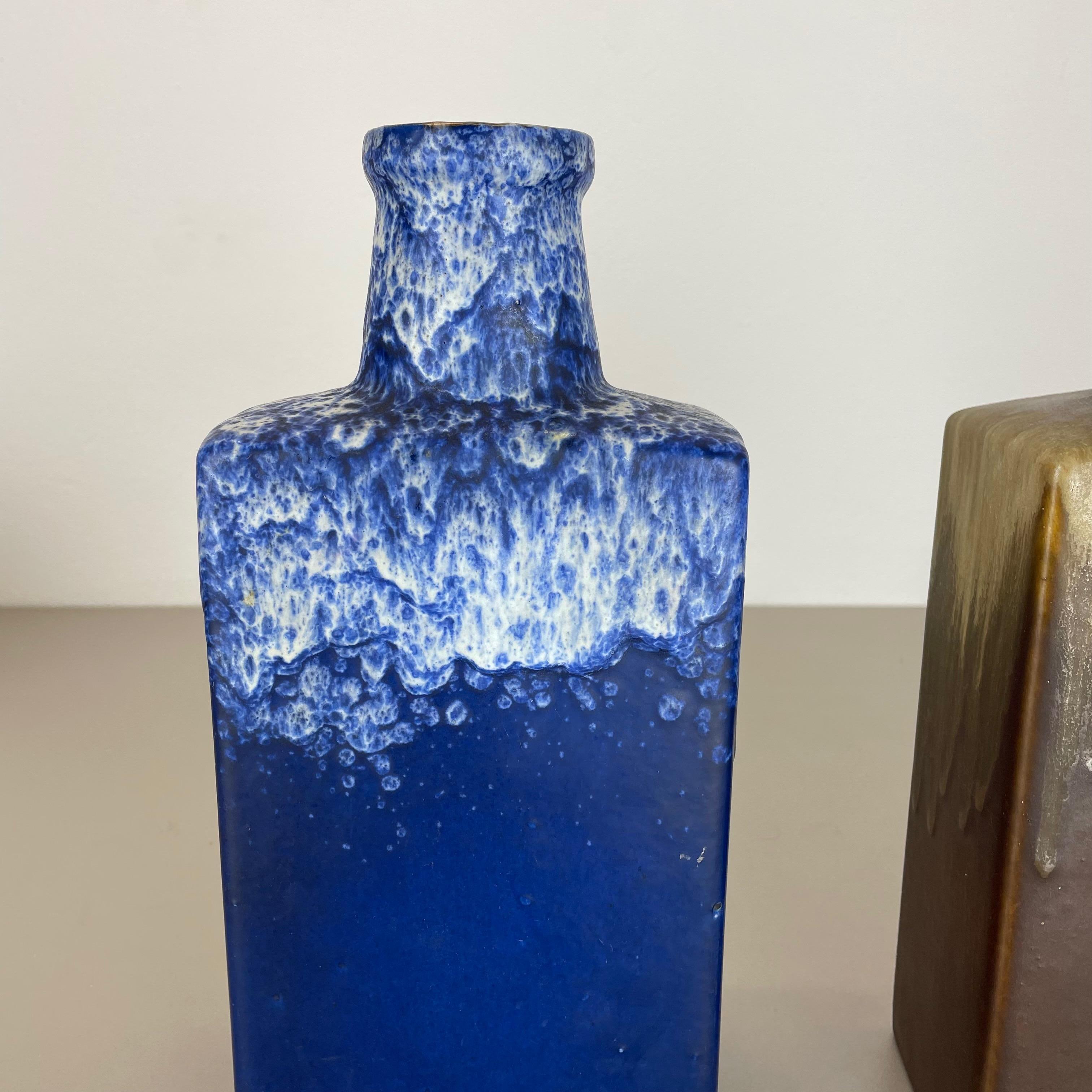 Set von zwei Fat Lava-Vasen aus Keramik im Vintage-Stil von Scheurich, Deutschland, 1970er Jahre im Angebot 3