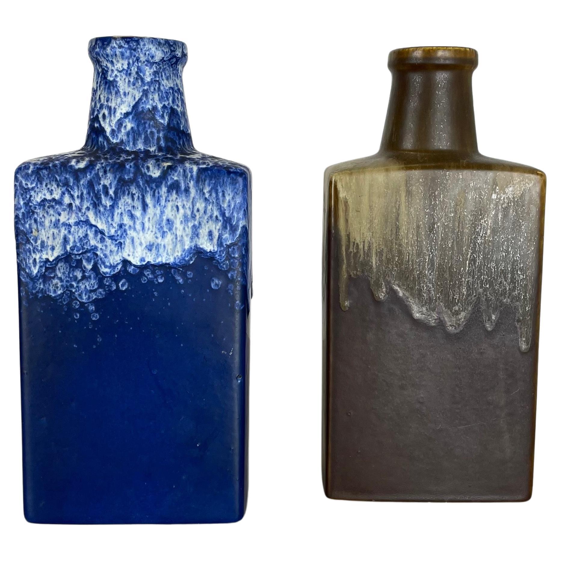 Set von zwei Fat Lava-Vasen aus Keramik im Vintage-Stil von Scheurich, Deutschland, 1970er Jahre im Angebot