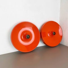 Set of Two Charlotte Perriand Style Disc Wall Light by Staff, Germany 1970s