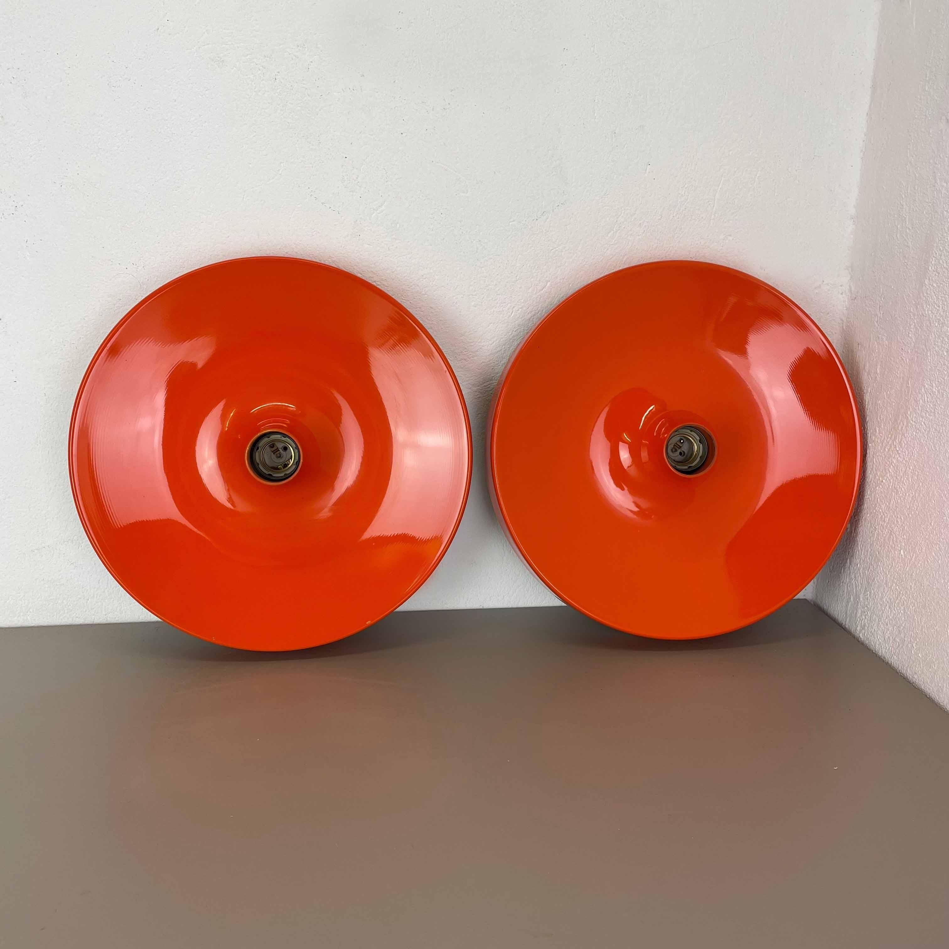 Mid-Century Modern Set of Two Charlotte Perriand Style Disc Wall Light by Staff, Germany 1970s For Sale