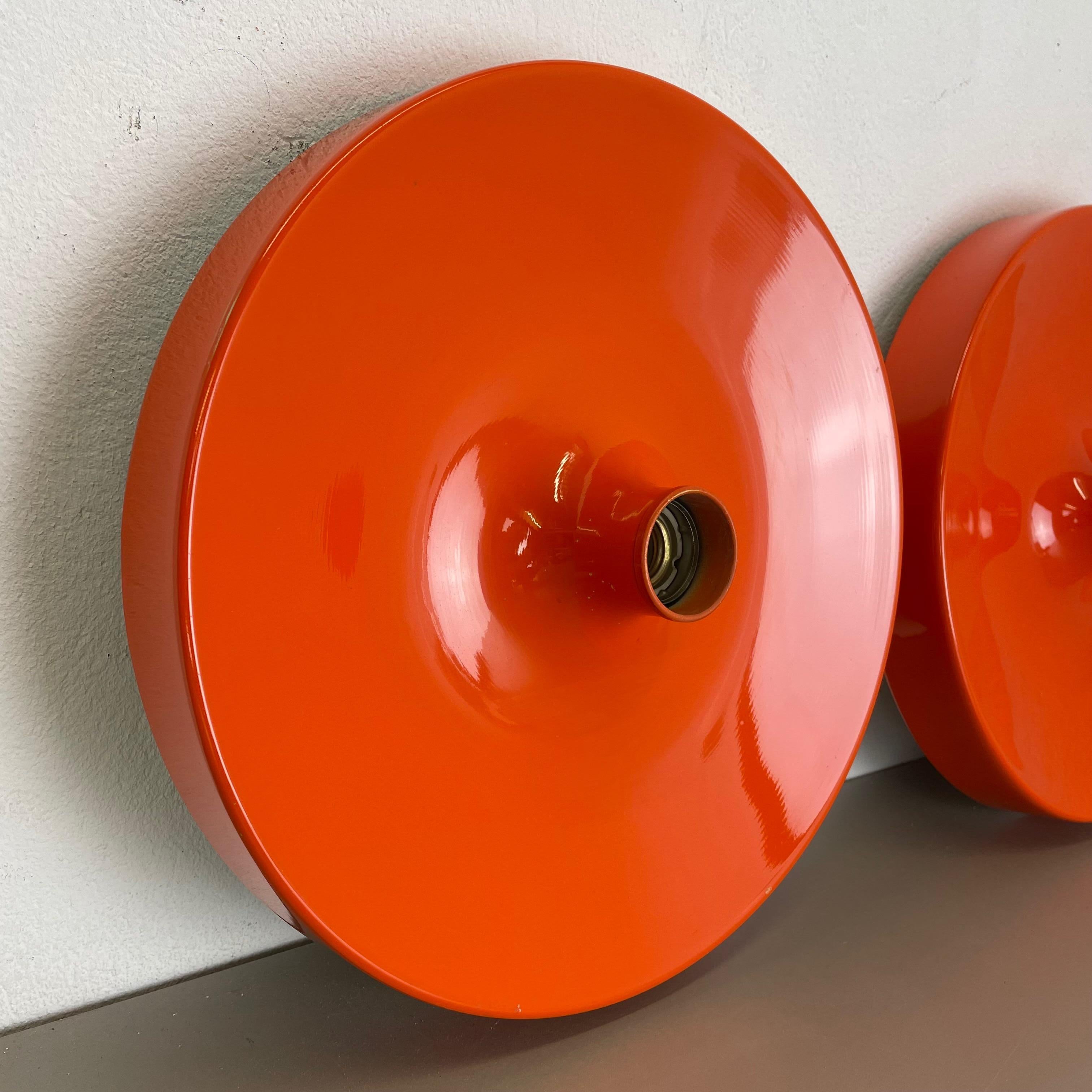 Set of Two Charlotte Perriand Style Disc Wall Light by Staff, Germany 1970s For Sale 1