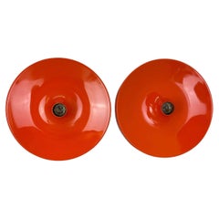 Set of Two Charlotte Perriand Style Disc Wall Light by Staff, Germany 1970s