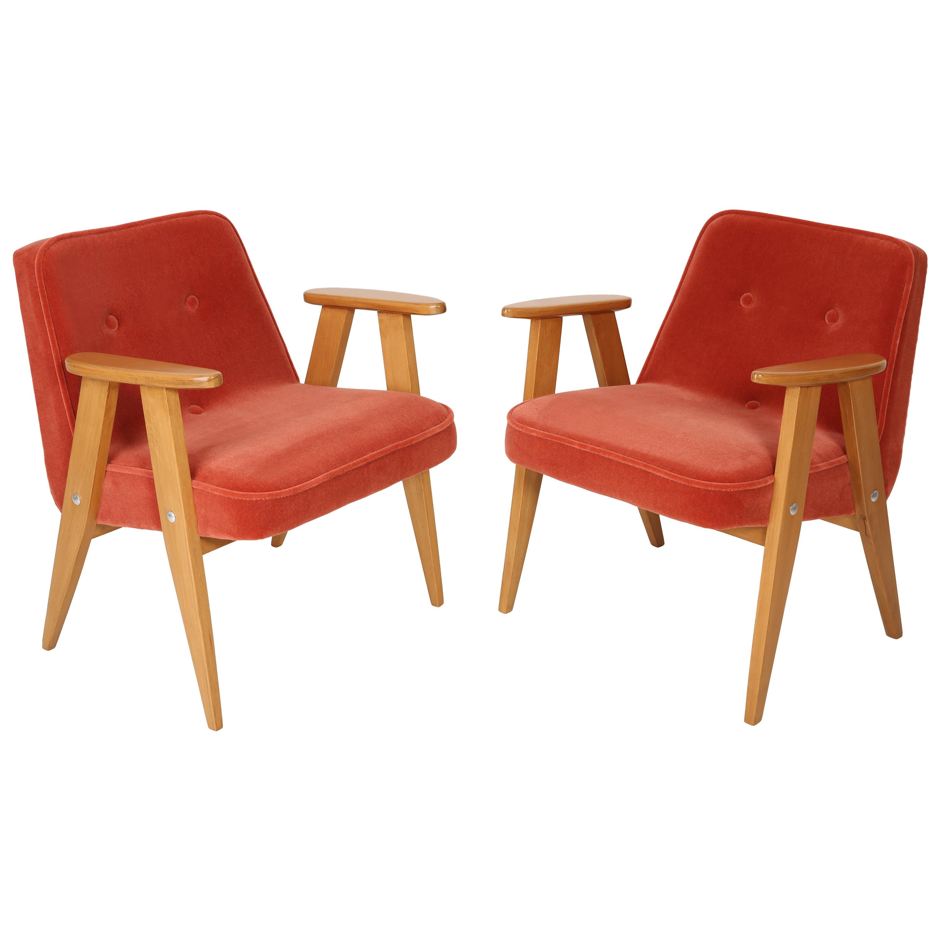 Set of Two 366 Armchair, Jozef Chierowski, 1960s