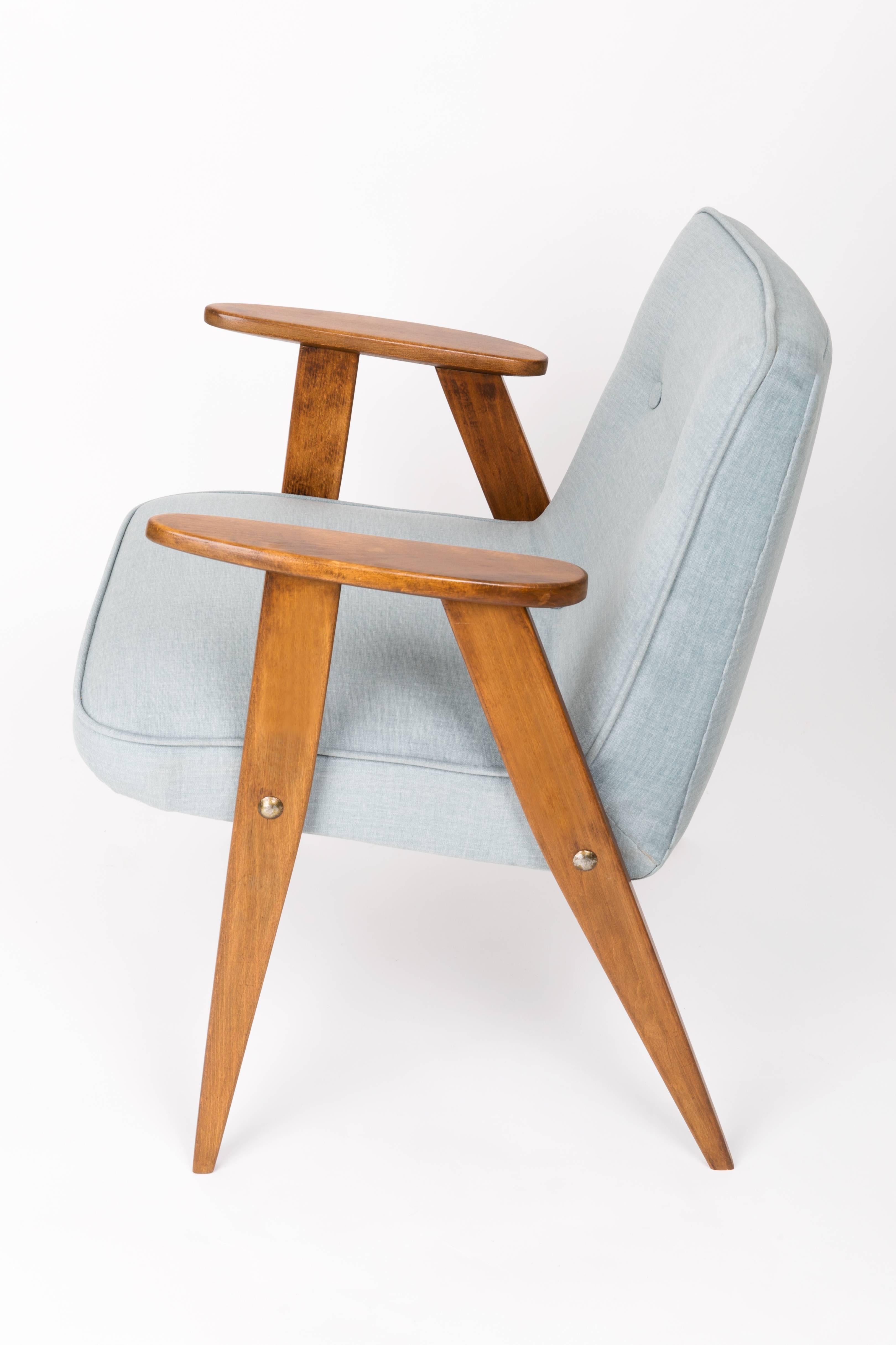Polish Set of Two 366 Green Armchairs, Jozef Chierowski, 1960s For Sale