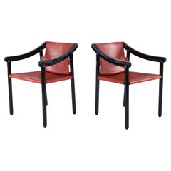 Set of Two 905 Vico Magistretti Italian Modern Cassina Armchairs