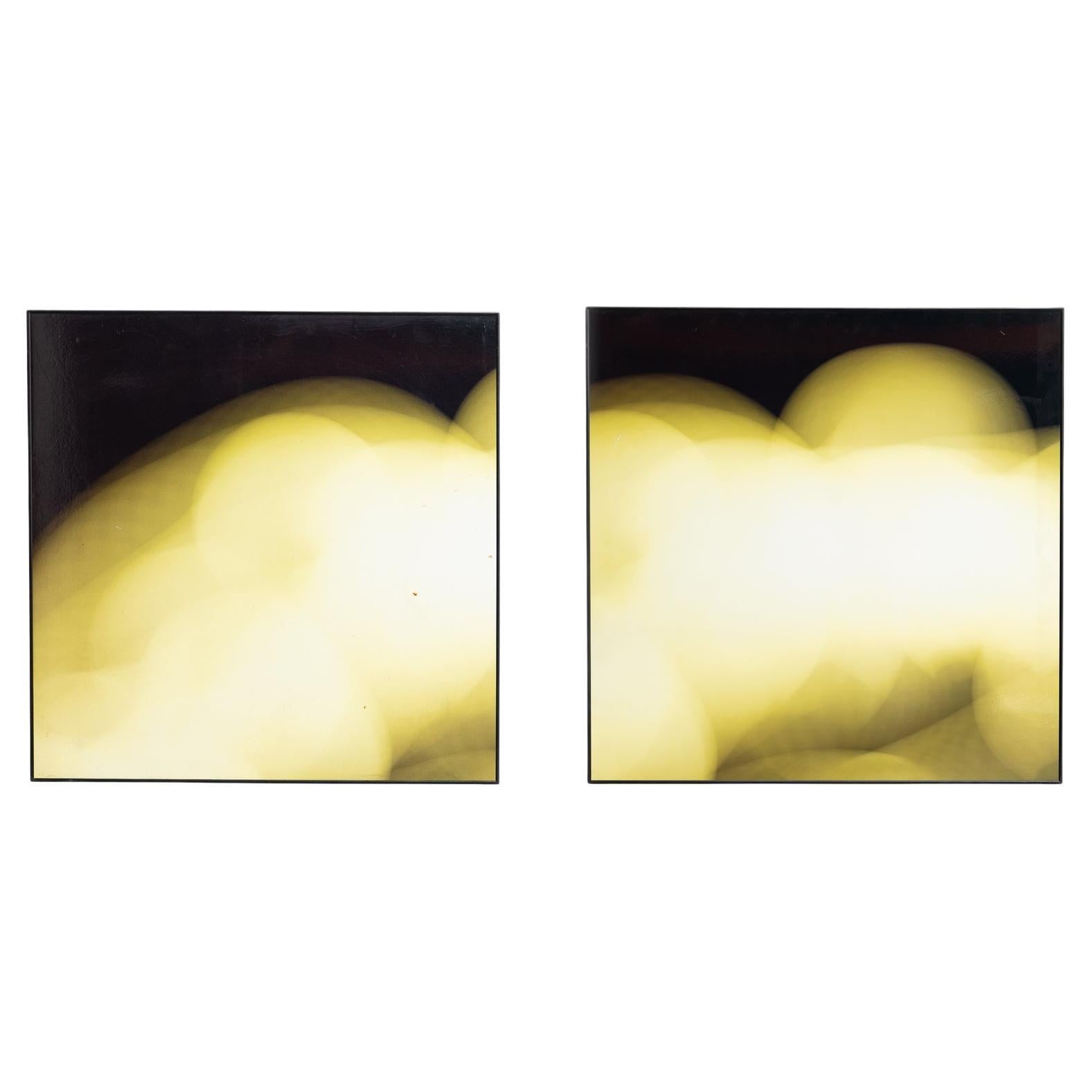 Conjunto de dos fotografías abstractas de Adrian, de la colección Noches Abstractas
