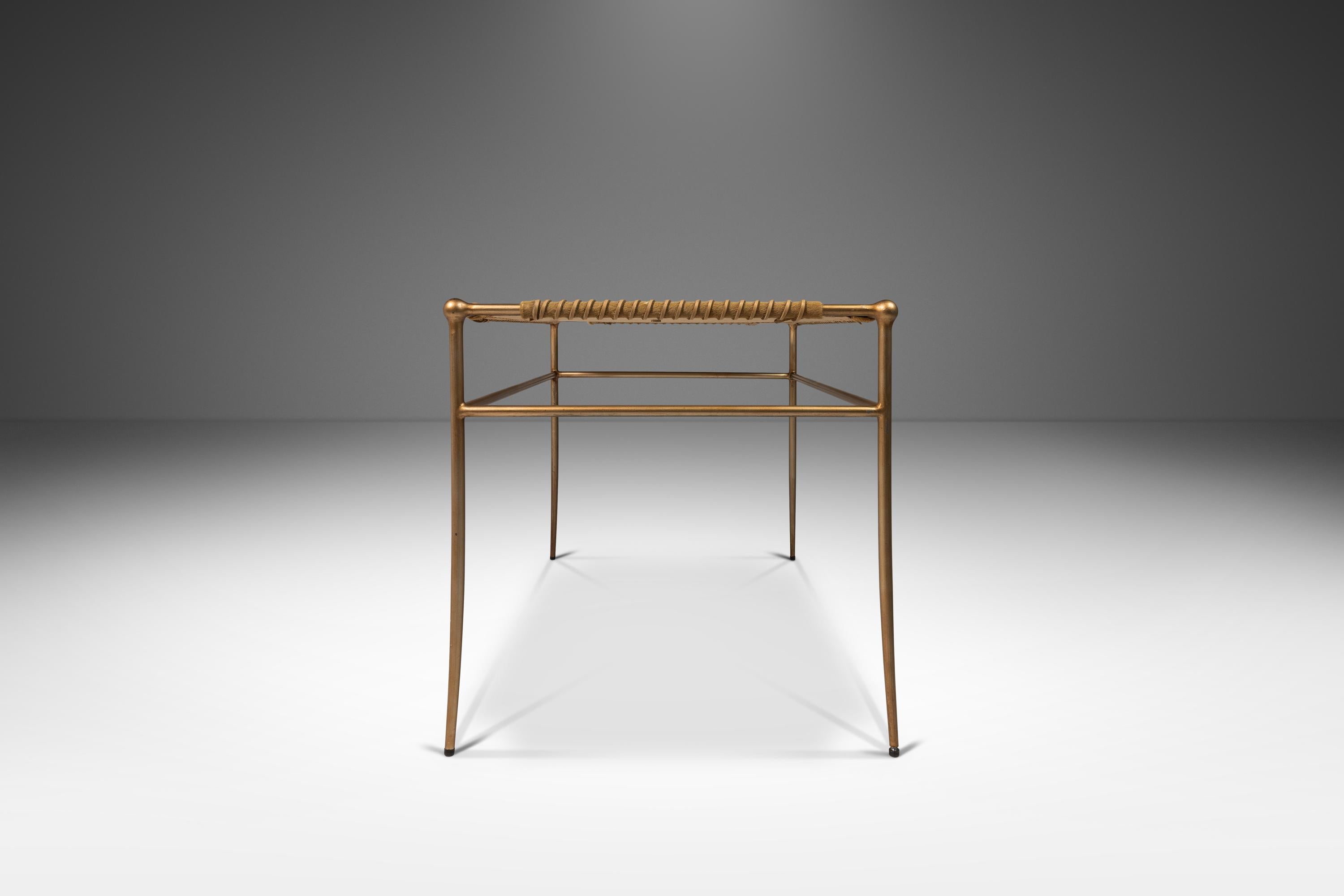 Set of Two Accent Benches in Leather After T.H. Robsjohn-Gibbings, USA, c. 1980s For Sale 6