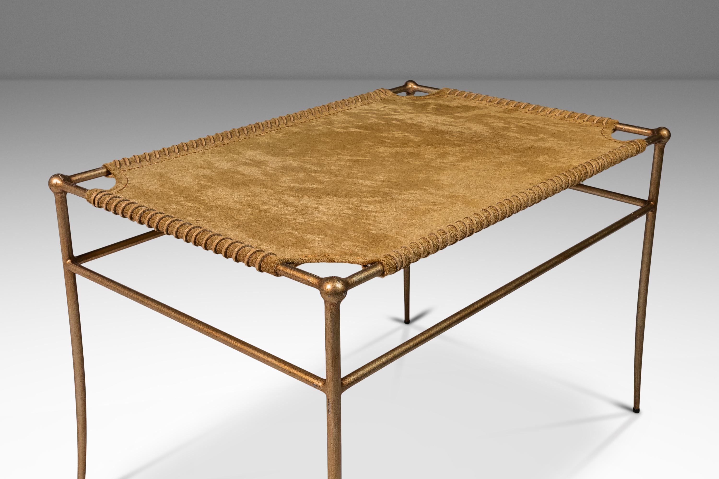 Set of Two Accent Benches in Leather After T.H. Robsjohn-Gibbings, USA, c. 1980s For Sale 7