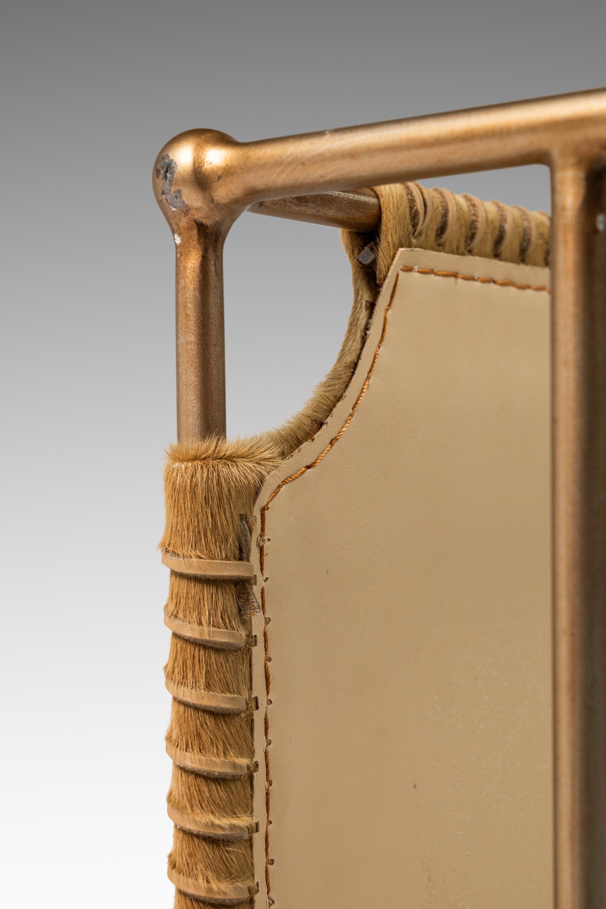 Set of Two Accent Benches in Leather After T.H. Robsjohn-Gibbings, USA, c. 1980s For Sale 13