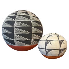 Set of Two Acoma Pueblo Seed Pots
