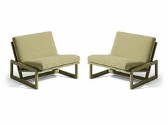 Set of Two Afra & Tobia Scarpa ‘Carlotta’ Outdoor Green Armchair for Cassina