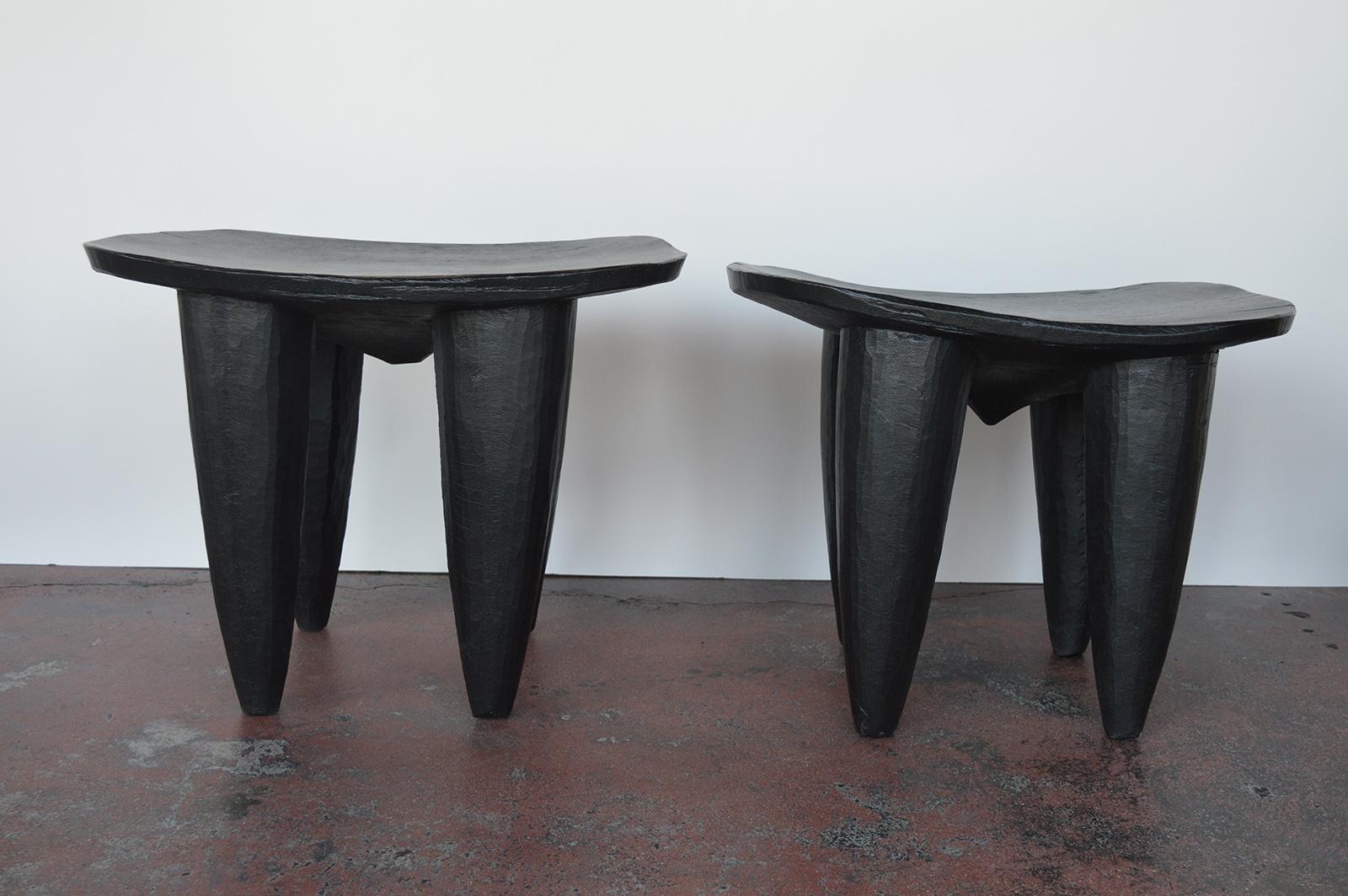 Mid-Century Modern Set of Two african Midcentury Wooden Side Tables