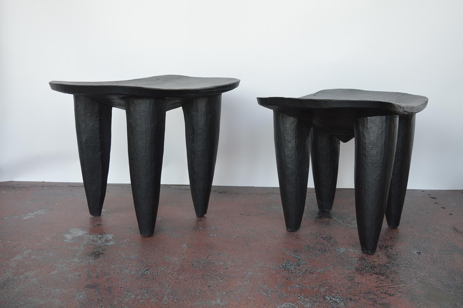 African Set of Two african Midcentury Wooden Side Tables