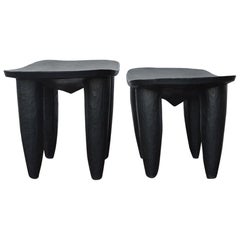 Set of Two african Midcentury Wooden Side Tables