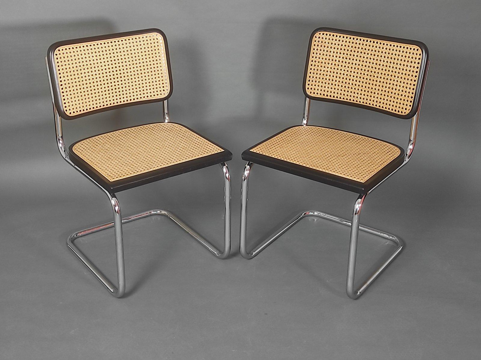 Marcel Breuer Cesca Chairs Set of Two Italy 1970s