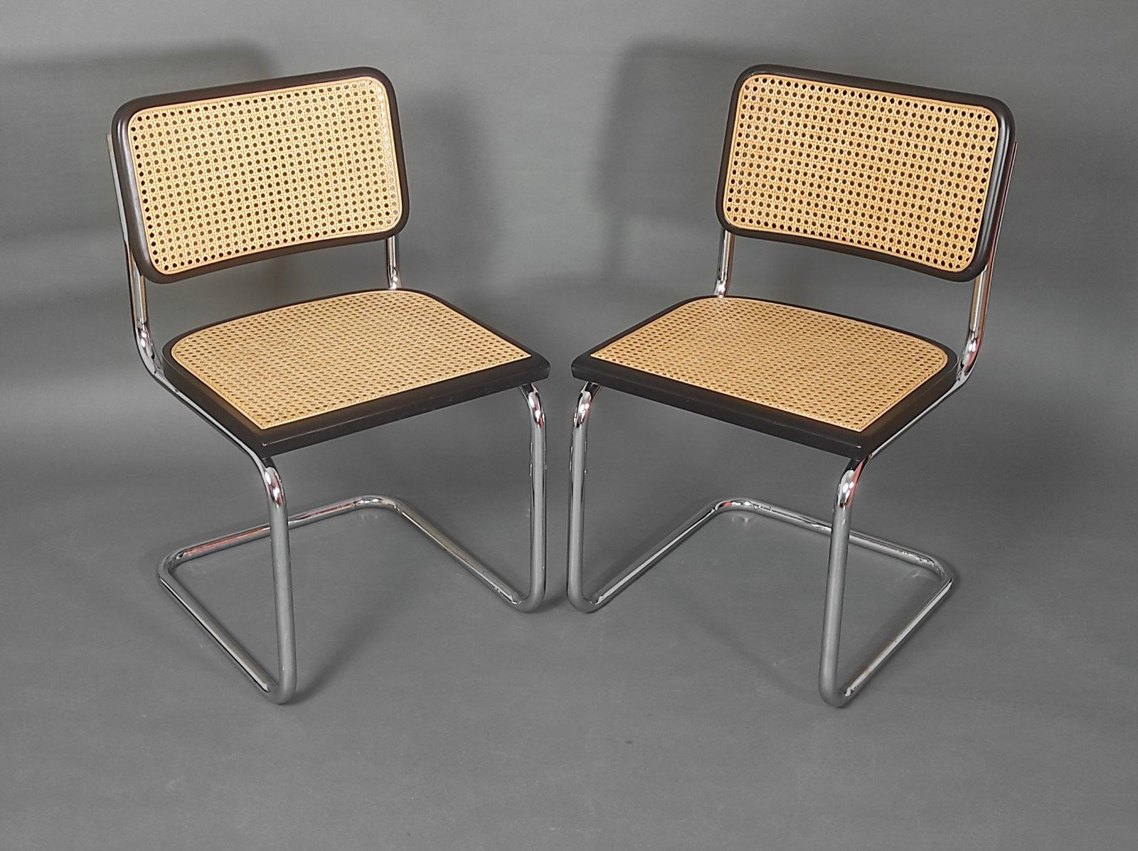 Marcel Breuer Chaises Cesca Ensemble de deux chaises Italie 1970