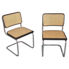 Used Set of Two After Marcel Breuer Cesca Chairs Italy 1970s
