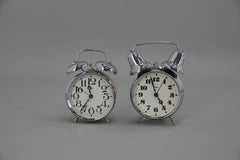Set of Two Alarm Clocks by PRIM, Czechoslovakia, 1980s