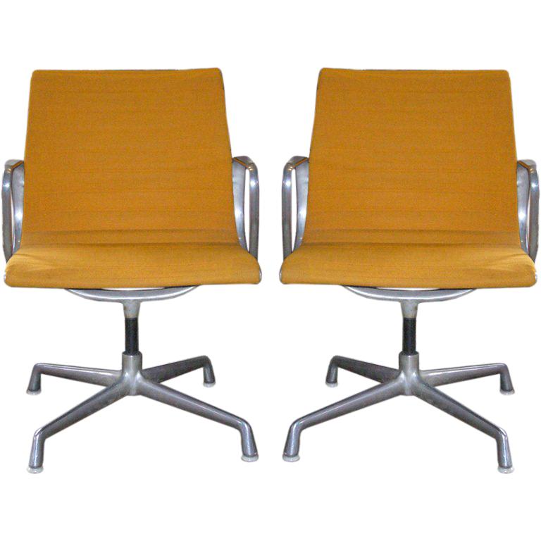 Set of Two Aluminum Chairs by Charles and Ray Eames
