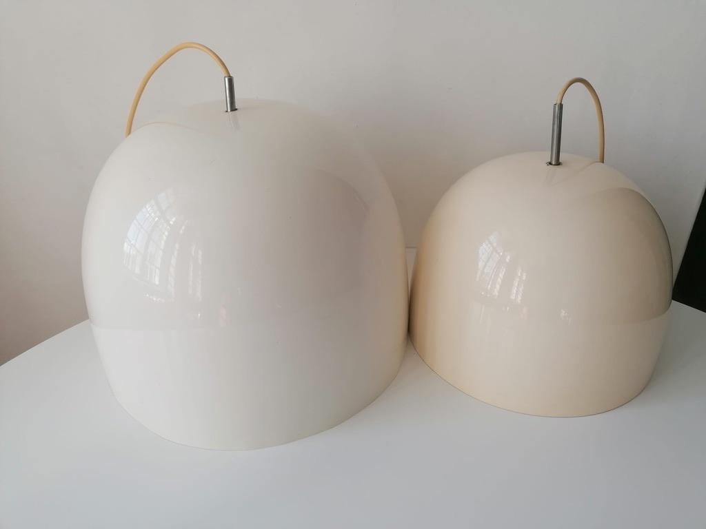 German Set of two Aluminum Pendant from the 1970s For Sale