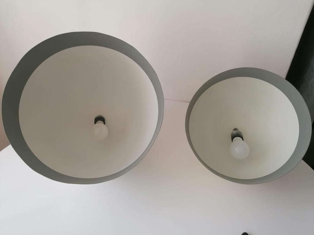 Late 20th Century Set of two Aluminum Pendant from the 1970s For Sale