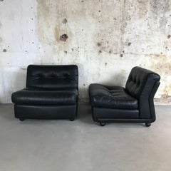 Set of Two 'Amanta' Lounge Chairs by Mario Bellini for B&B Italia, 1960s