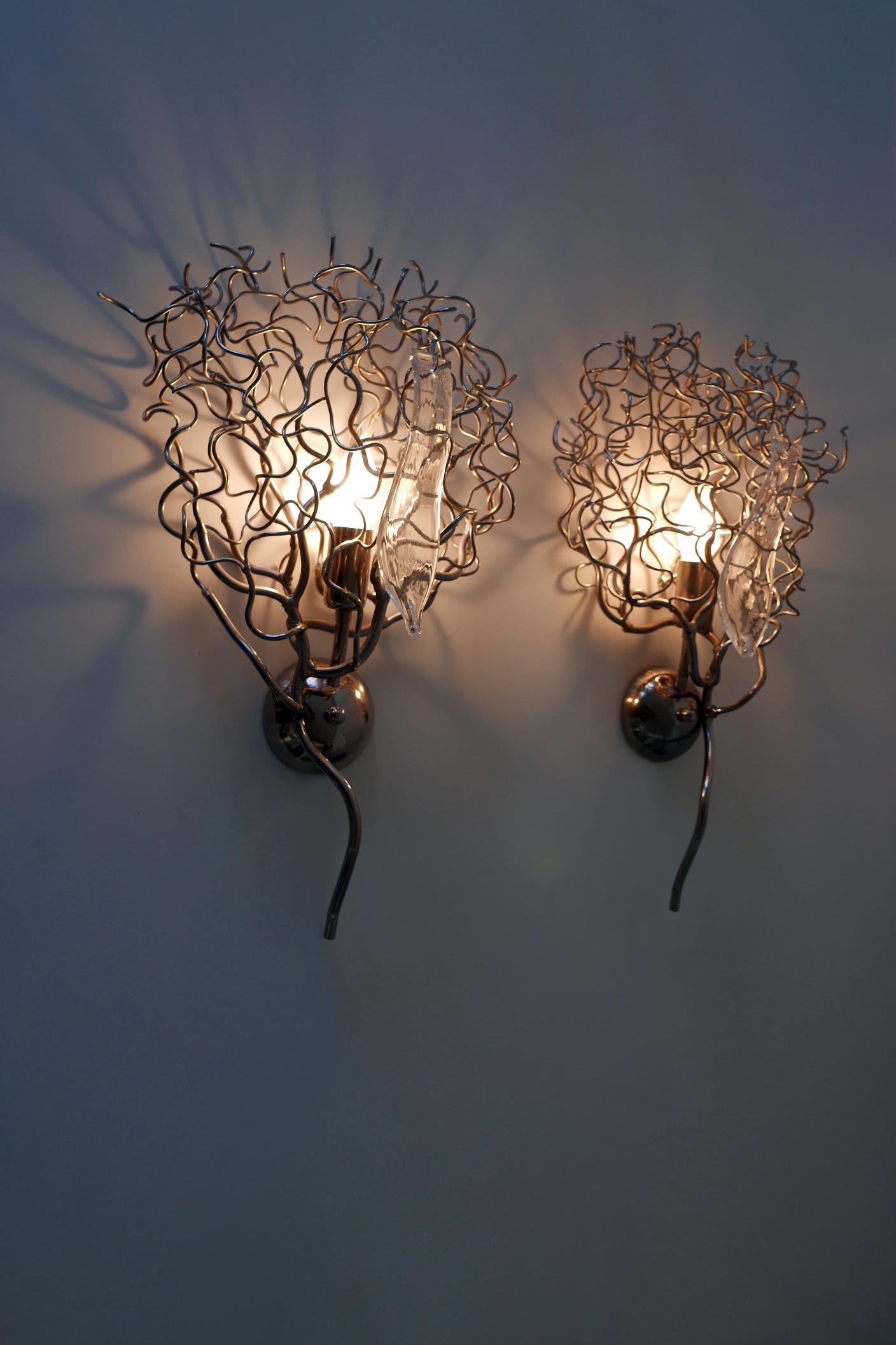 Set of Two Amazing Hollywood Wall Lamps by William Brand for Brand van Egmond 3