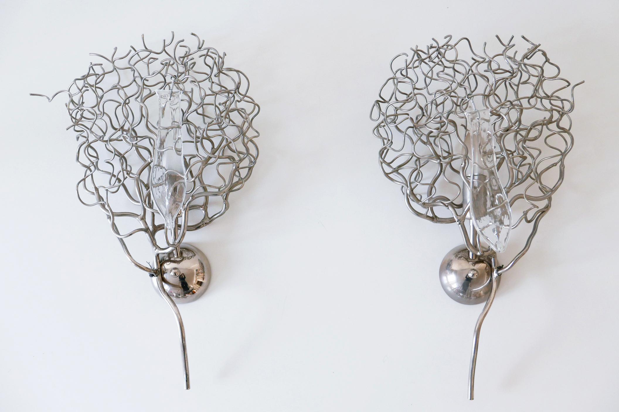 Dutch Set of Two Amazing Hollywood Wall Lamps by William Brand for Brand van Egmond