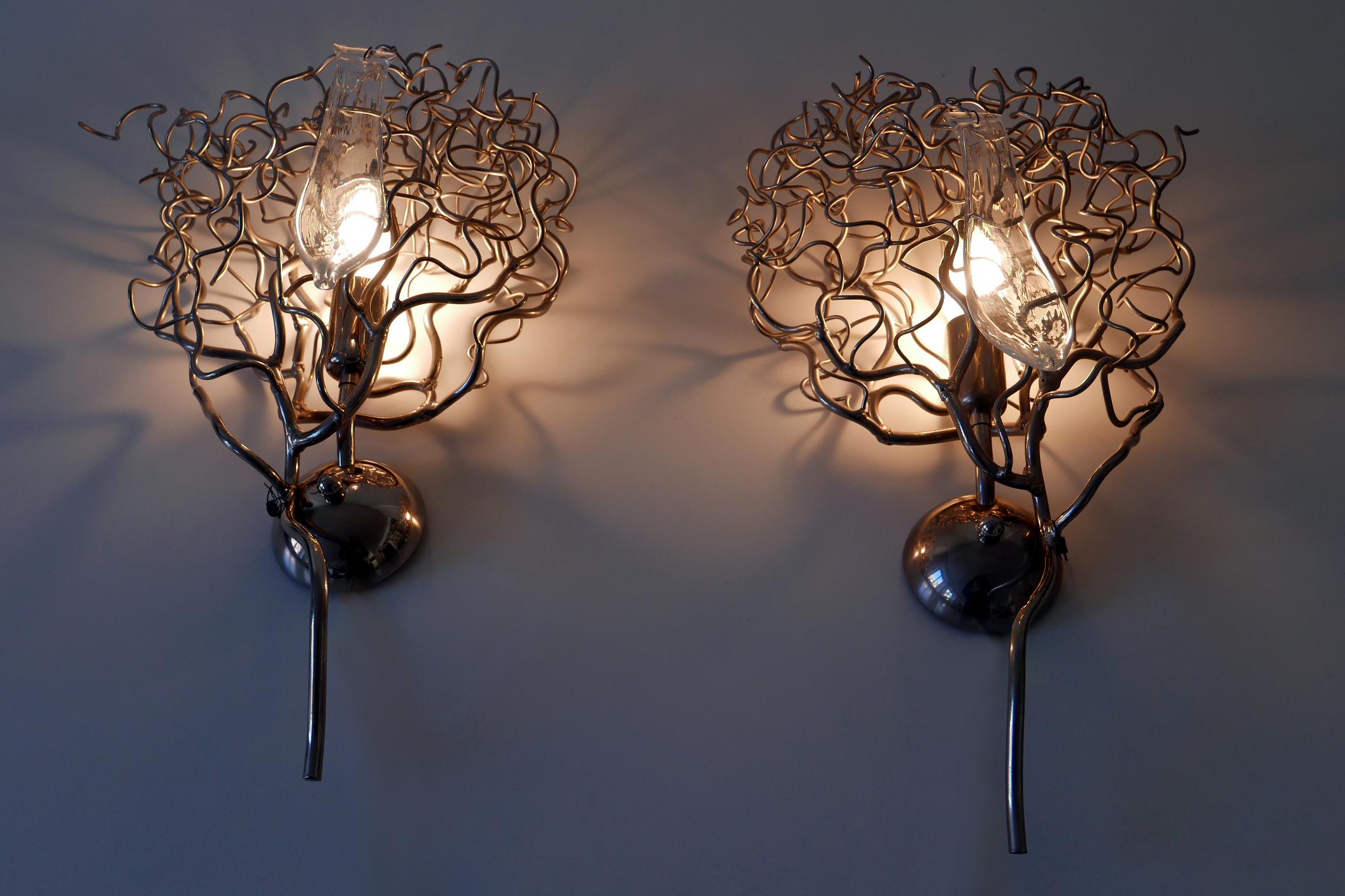 Contemporary Set of Two Amazing Hollywood Wall Lamps by William Brand for Brand van Egmond