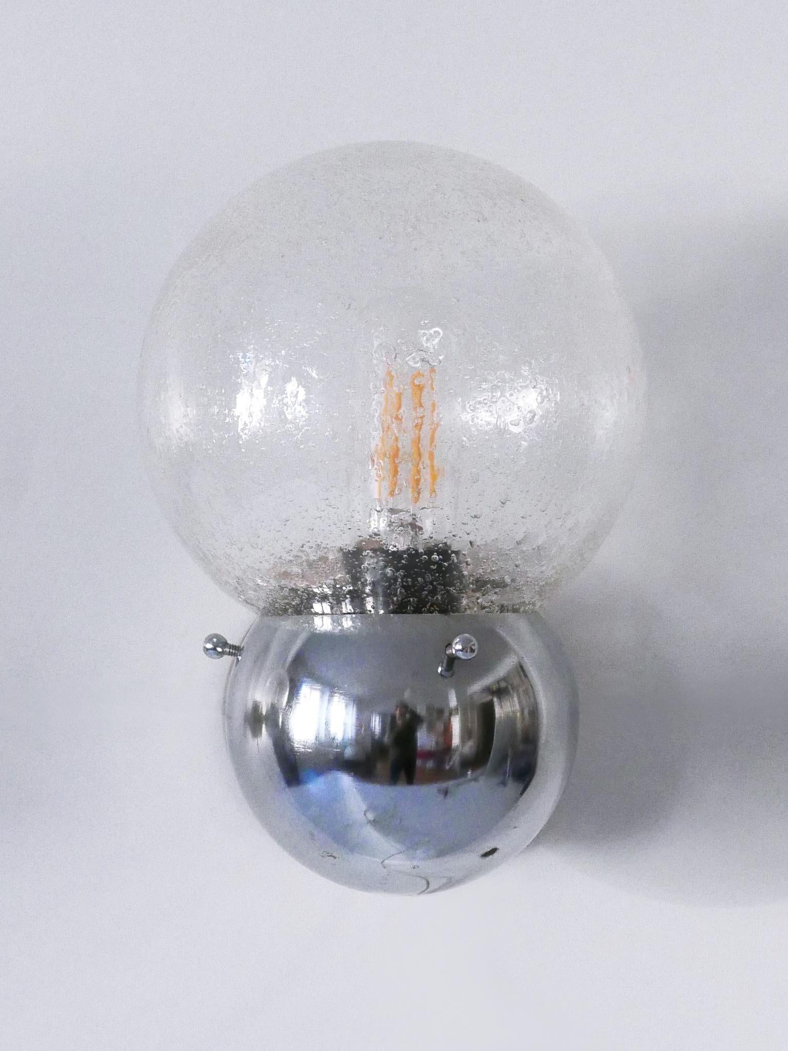 Ensemble de deux superbes appliques modernes mi-siècle en verre et métal Allemagne des années 1970 en vente 3