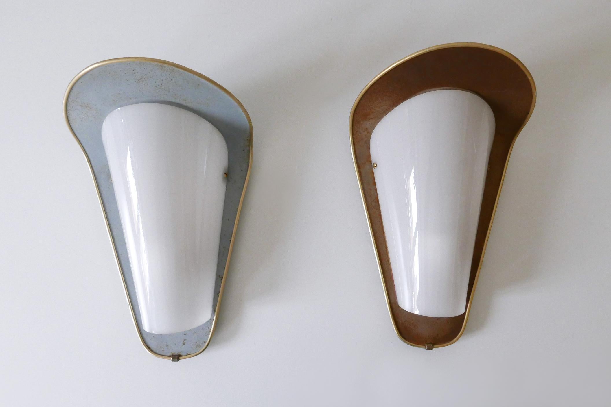 Set of Two Amazing Mid-Century Modern Outdoor Sconces Germany 1950s For Sale 5