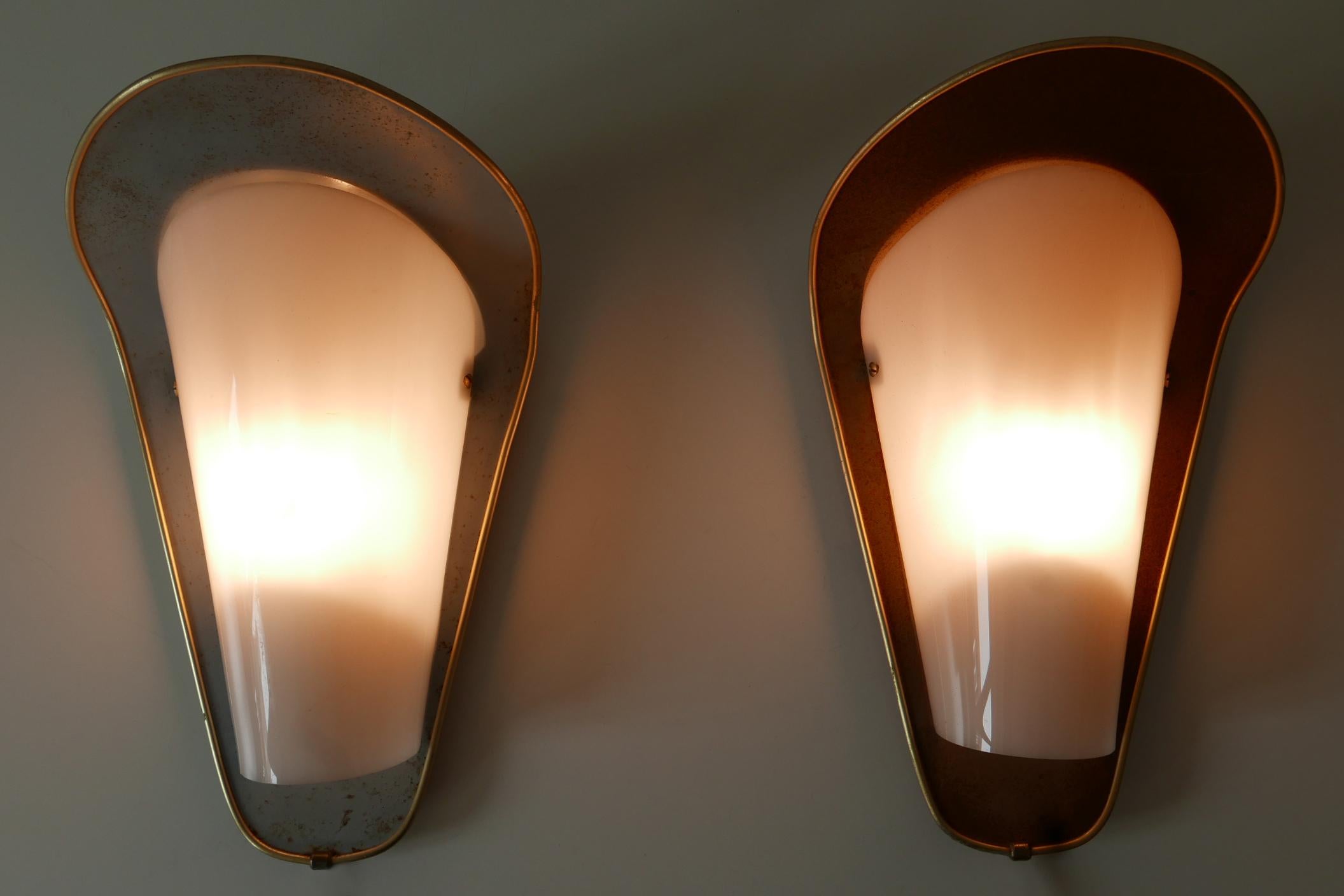 Set of Two Amazing Mid-Century Modern Outdoor Sconces Germany 1950s For Sale 6
