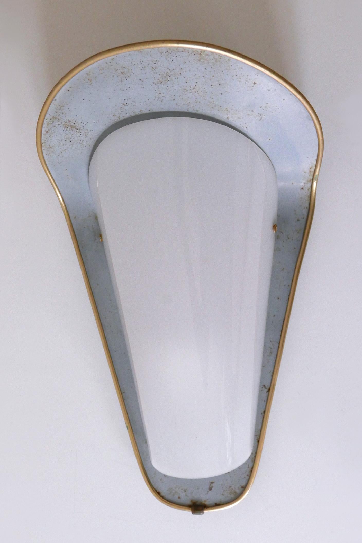 Set of Two Amazing Mid-Century Modern Outdoor Sconces Germany 1950s For Sale 7
