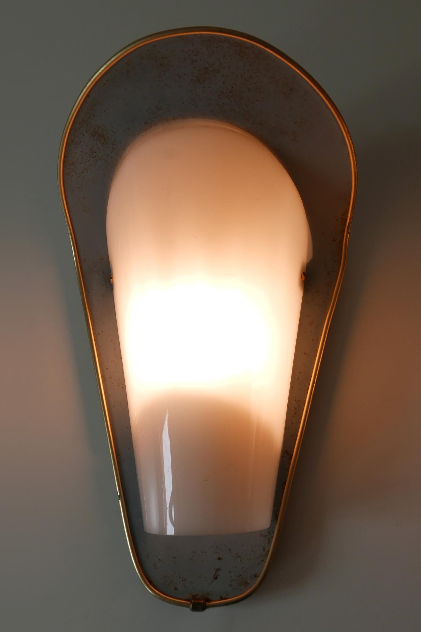 Set of Two Amazing Mid-Century Modern Outdoor Sconces Germany 1950s For Sale 8