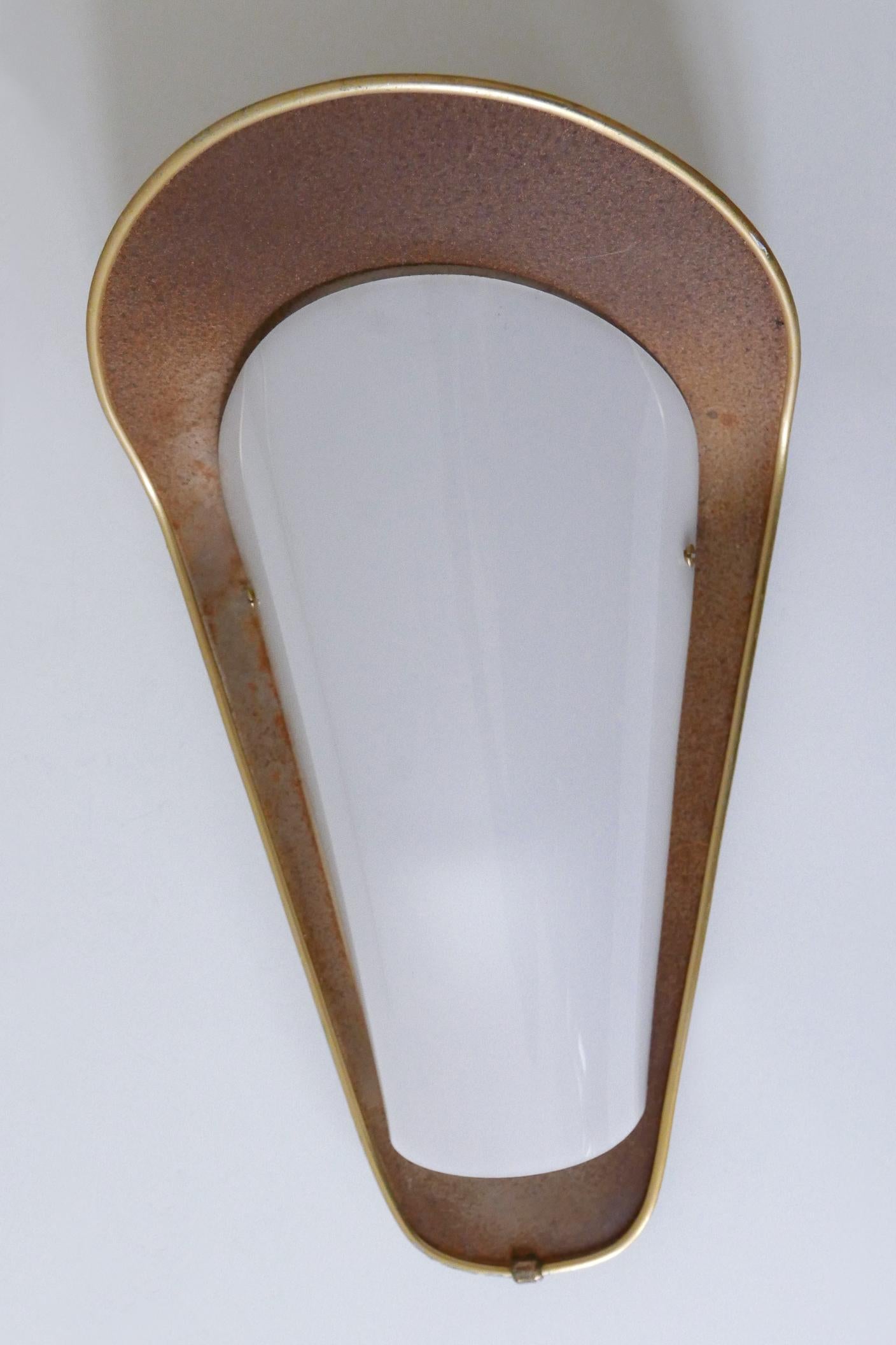 Set of Two Amazing Mid-Century Modern Outdoor Sconces Germany 1950s For Sale 9