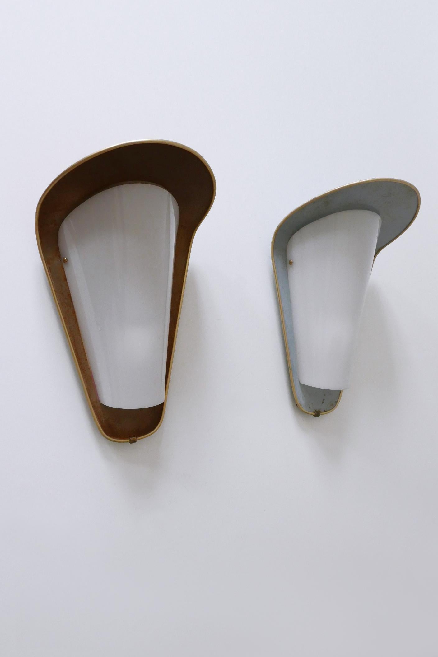 Set of Two Amazing Mid-Century Modern Outdoor Sconces Germany 1950s For Sale 11