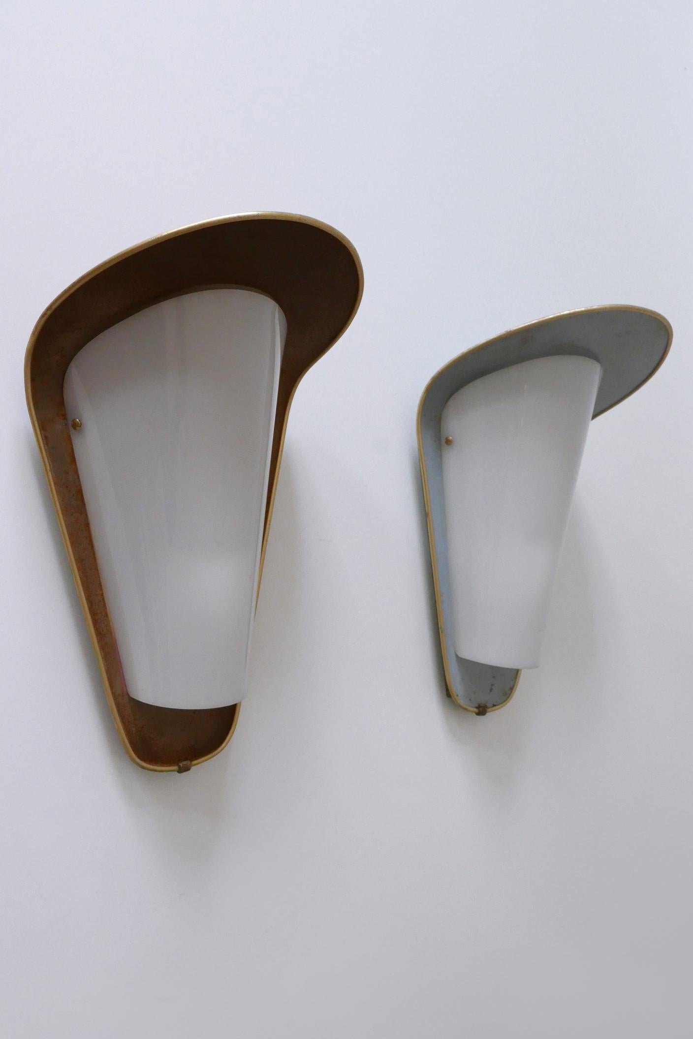 Set of Two Amazing Mid-Century Modern Outdoor Sconces Germany 1950s For Sale 12