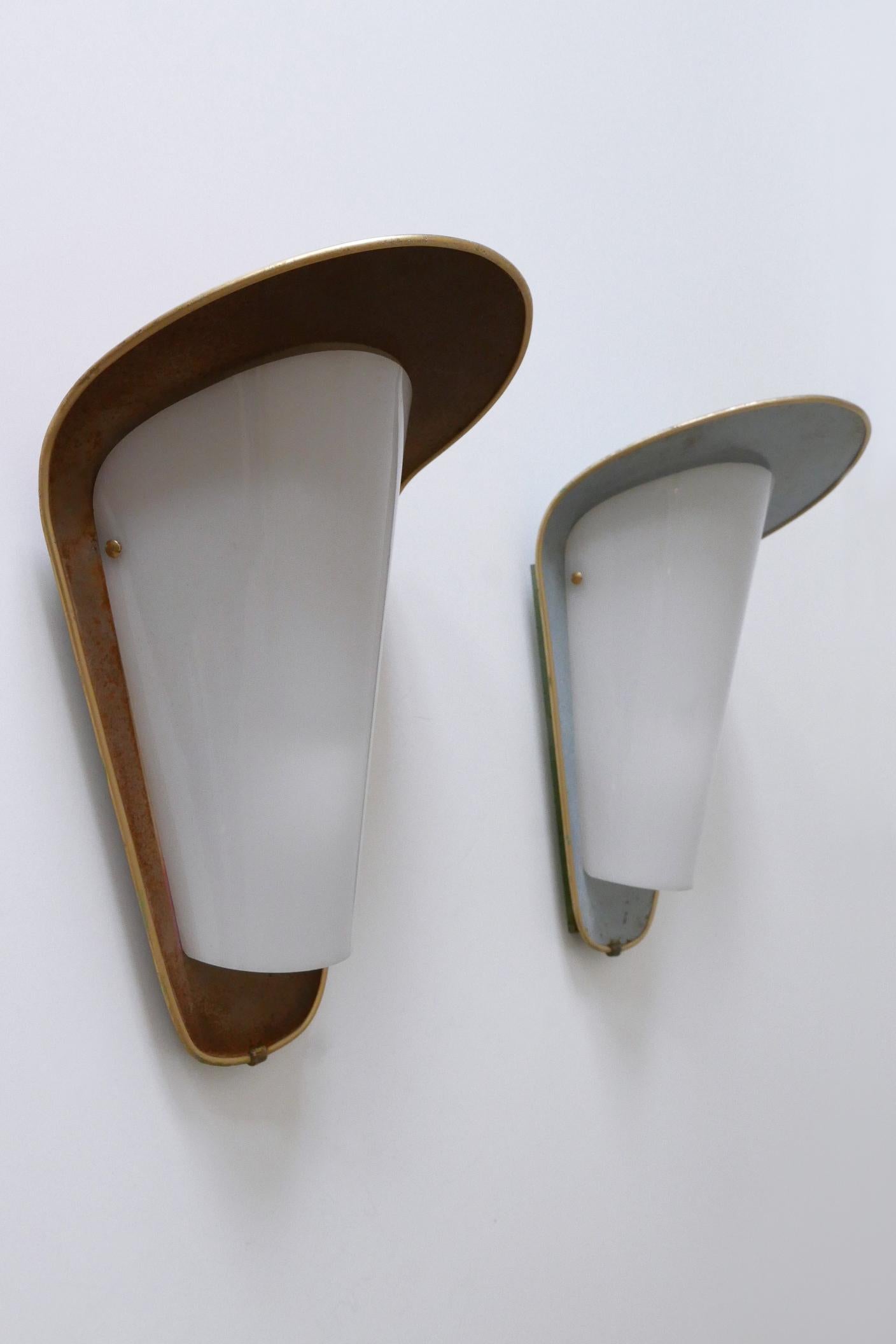 Set of Two Amazing Mid-Century Modern Outdoor Sconces Germany 1950s For Sale 13
