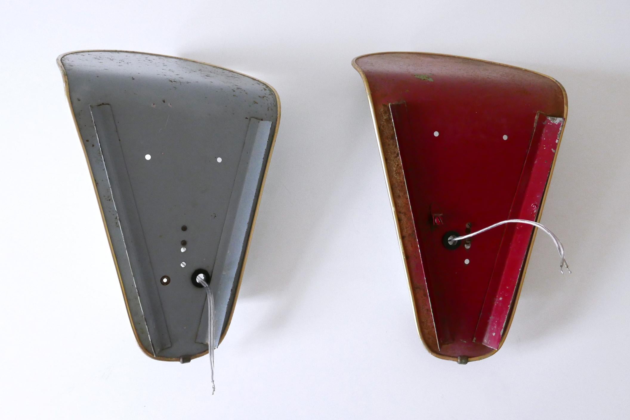 Set of Two Amazing Mid-Century Modern Outdoor Sconces Germany 1950s For Sale 15
