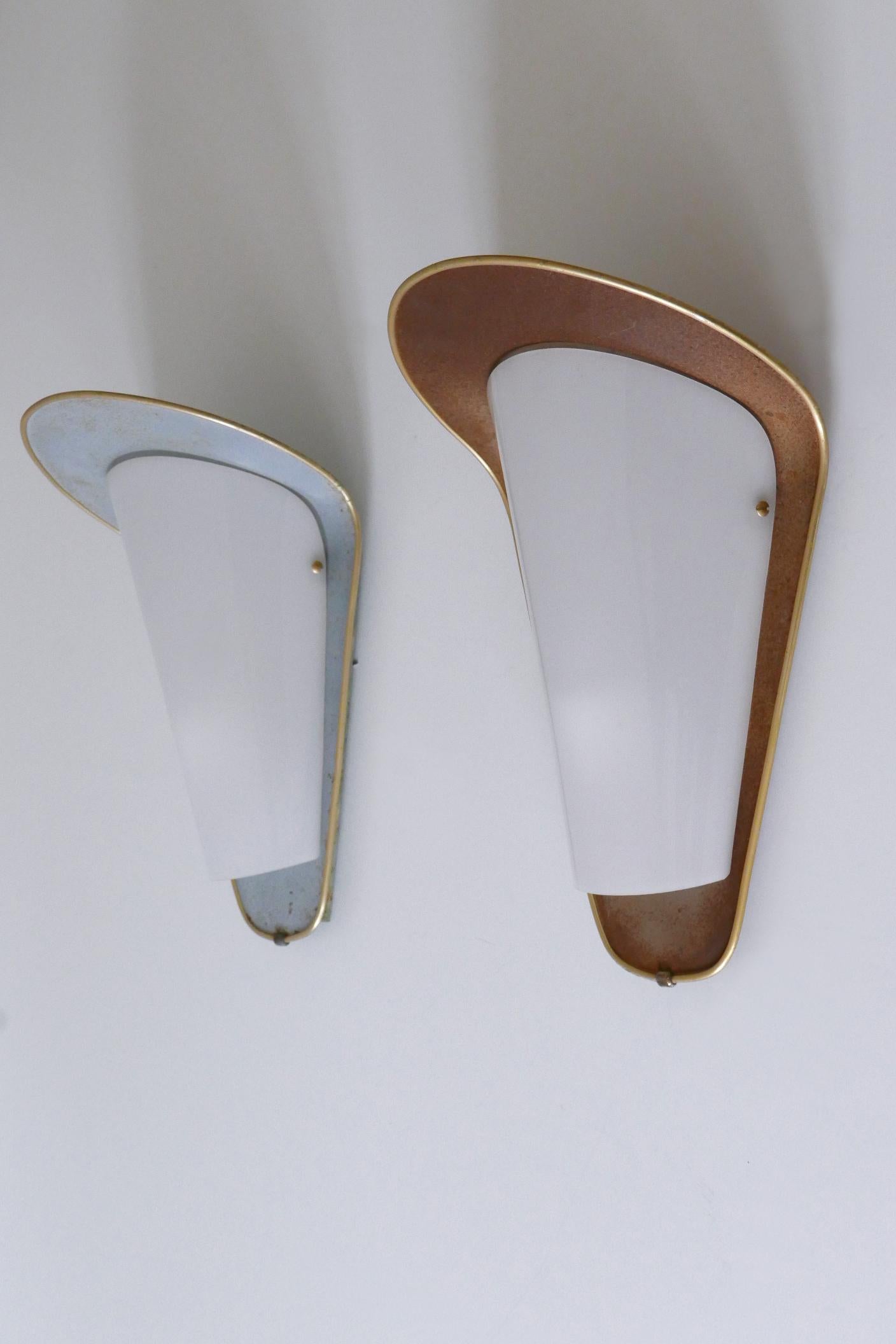 Set of Two Amazing Mid-Century Modern Outdoor Sconces Germany 1950s In Good Condition For Sale In Munich, DE