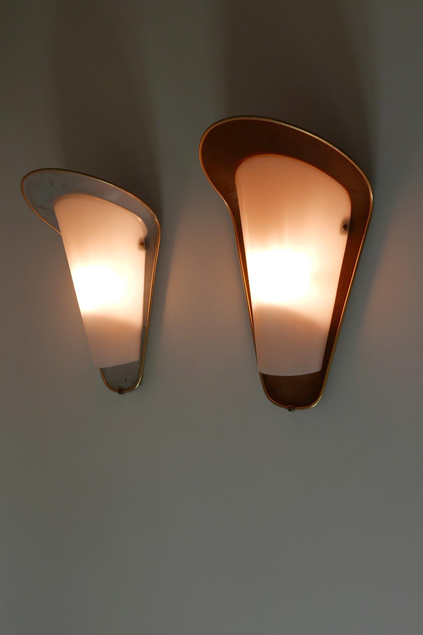 Mid-20th Century Set of Two Amazing Mid-Century Modern Outdoor Sconces Germany 1950s For Sale