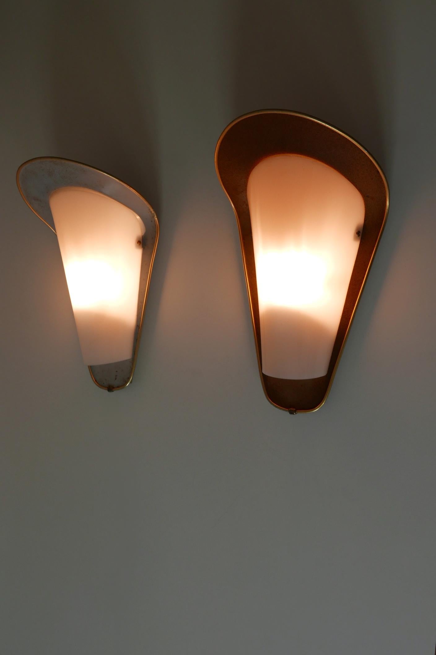 Set of Two Amazing Mid-Century Modern Outdoor Sconces Germany 1950s For Sale 1