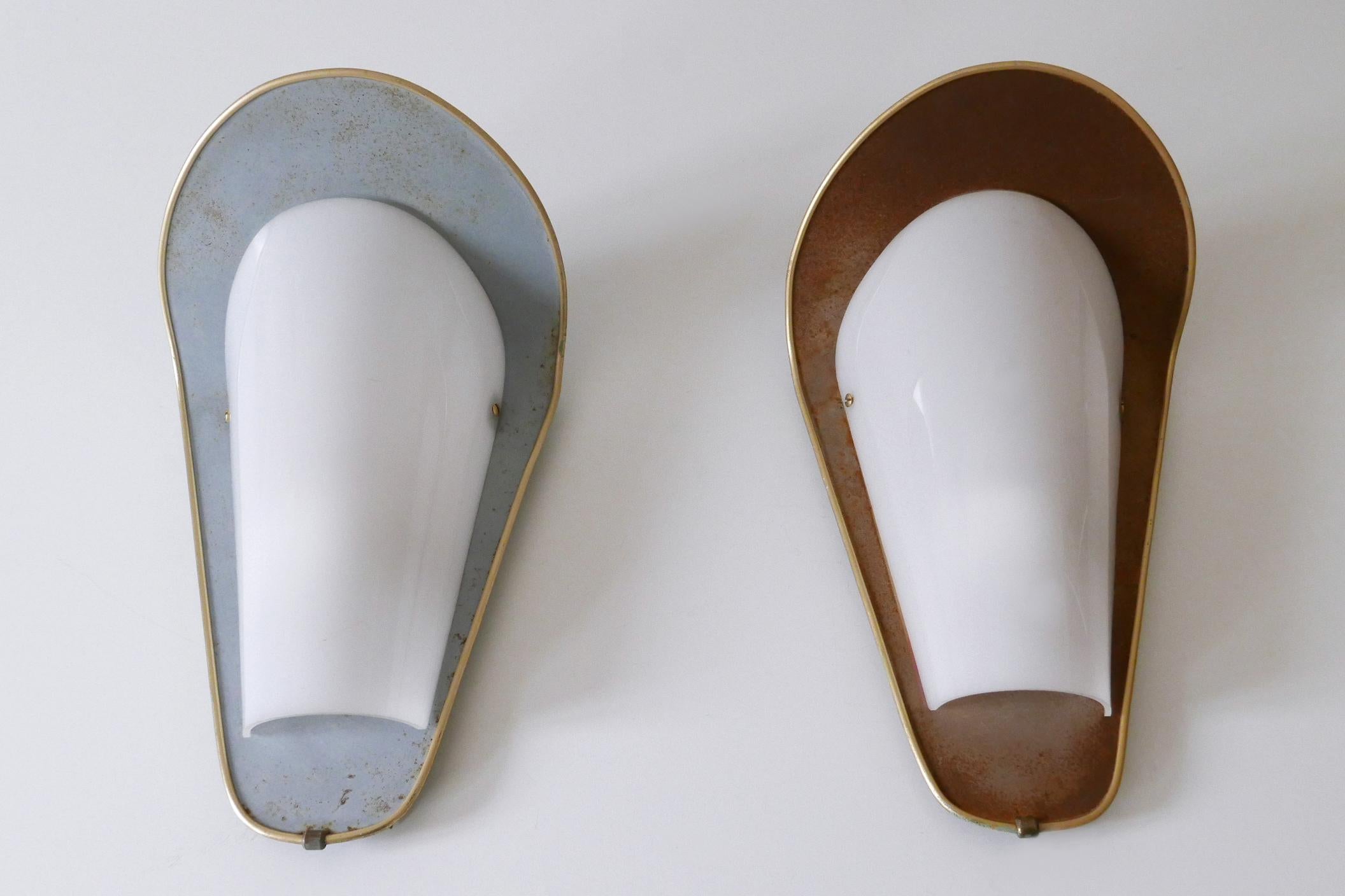 Set of Two Amazing Mid-Century Modern Outdoor Sconces Germany 1950s For Sale 3