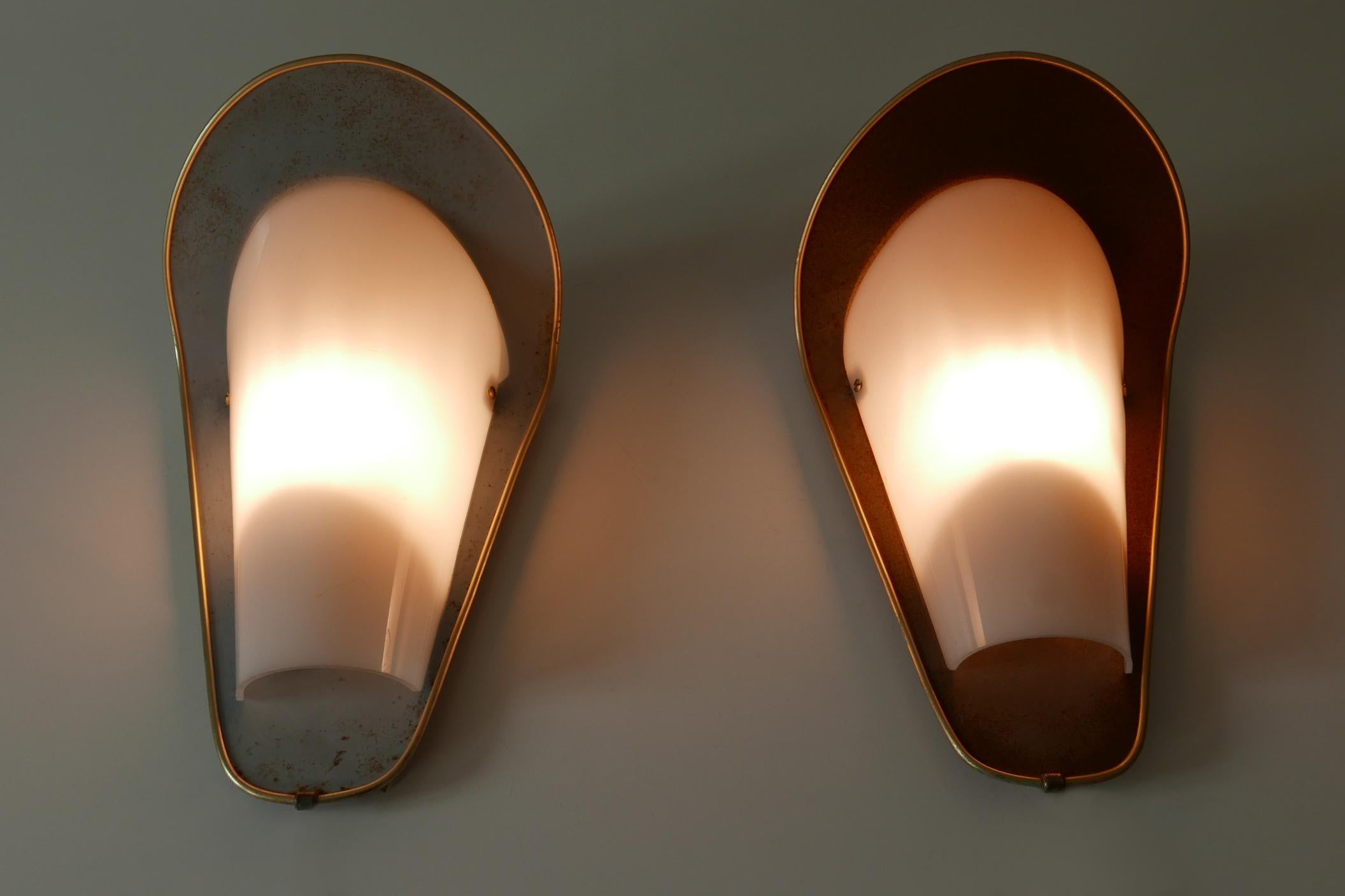 Set of Two Amazing Mid-Century Modern Outdoor Sconces Germany 1950s For Sale 4