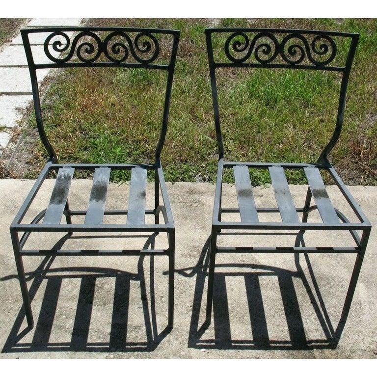 Set of Two American Art Deco Patio Dining Chairs For Sale at 1stDibs