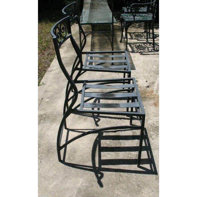 Set of Two American Art Deco Patio Dining Chairs For Sale at 1stDibs