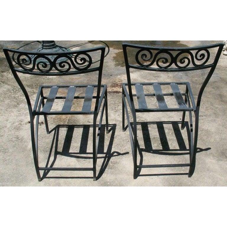 Set of Two American Art Deco Patio Dining Chairs For Sale at 1stDibs