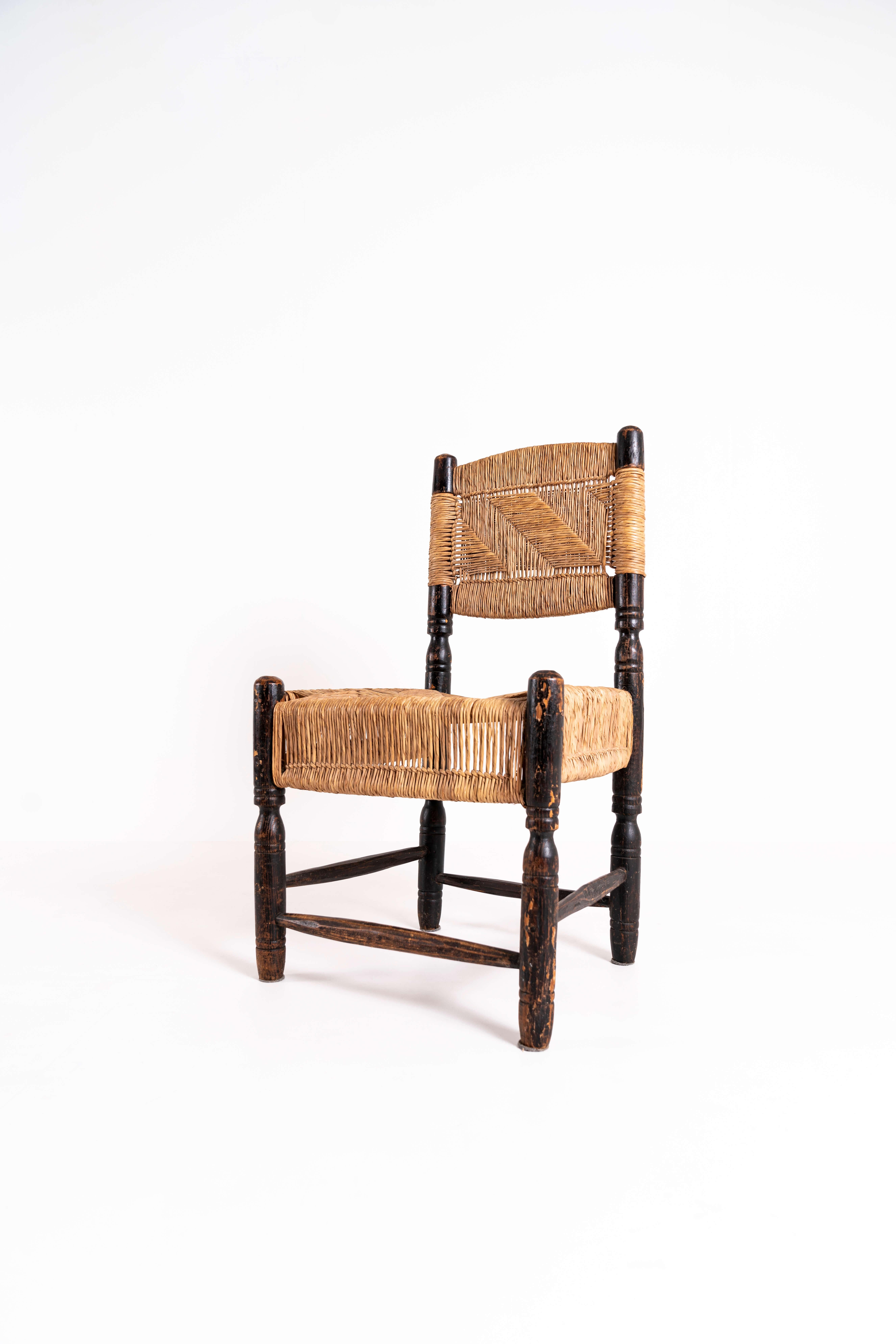 North American Set of Two American Vintage Woven Chairs, ca 1940s